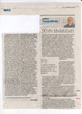 Topor István: 90 év távlatában